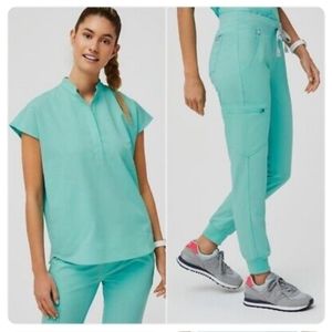 Figs Scrub Jogger Aqua